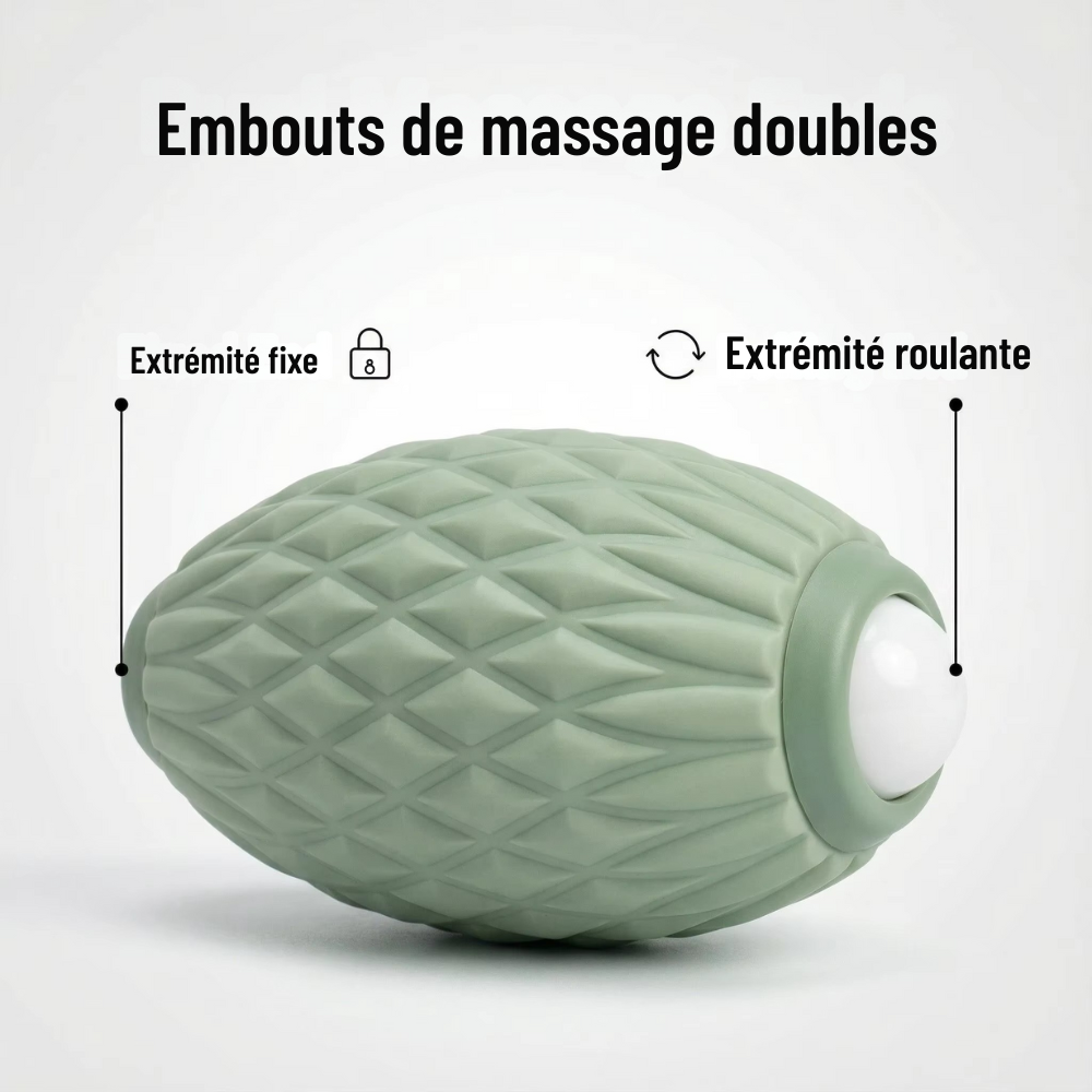 Balle de massage en silicone pour fasciite plantaire, relâchement myofascial et massage du dos, cou, pieds et jambes