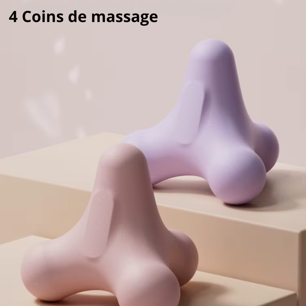 Balle de massage 4 coins – dos, pieds, épaules et mains pour relaxation & fitness
