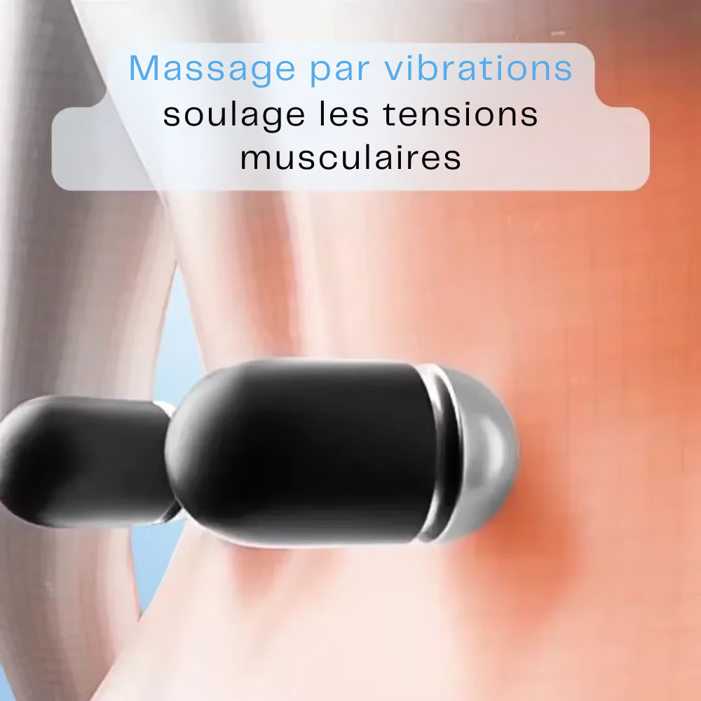 Coussin masseur dos 3-en-1 – vibration et chaleur pour soulagement lombaire et hernie