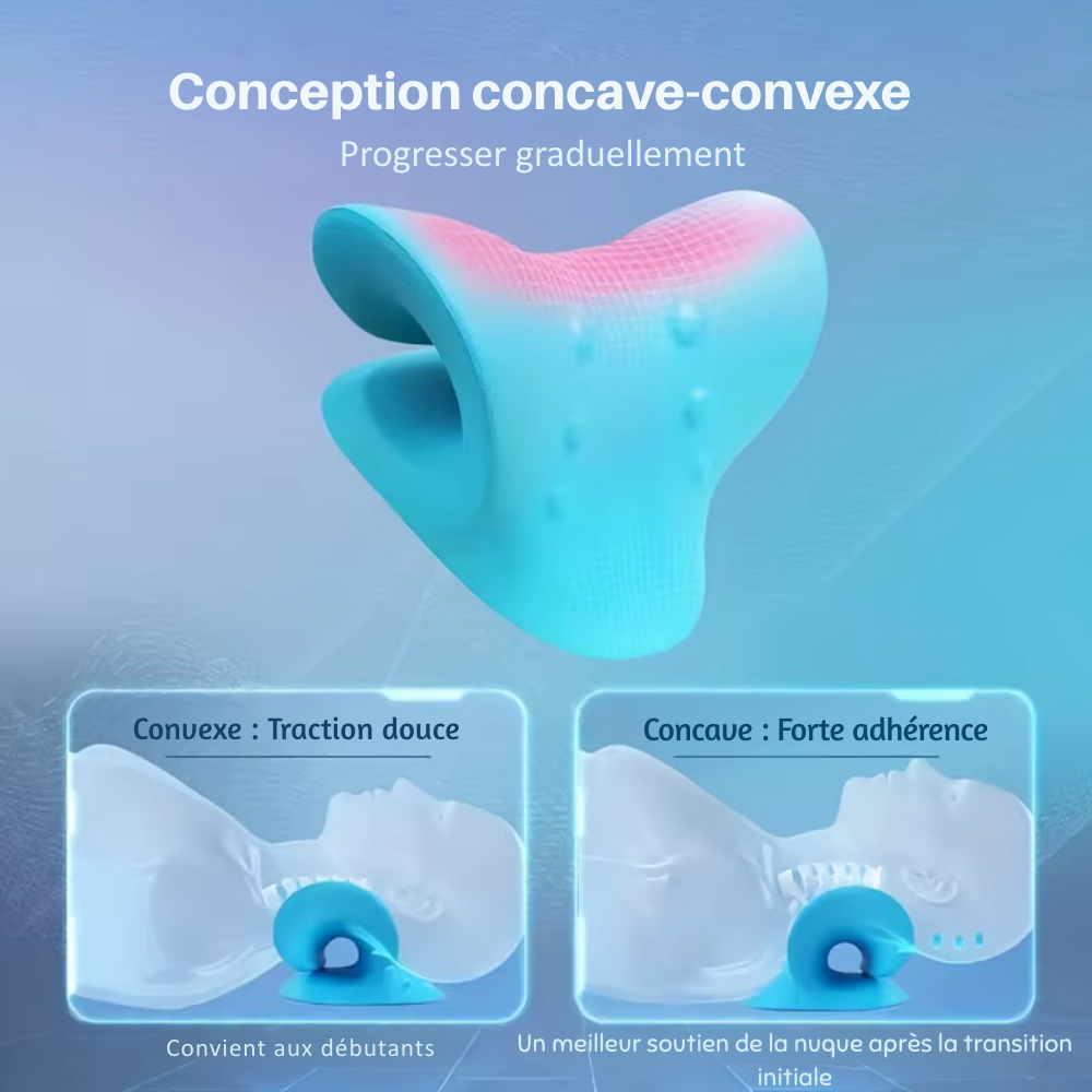 Coussin massage cervicales – Traction, relaxation et soutien pour cou et colonne