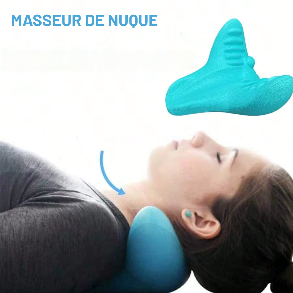 Coussin massage cervical – Masseur de cou à pétrissage profond, portable pour la maison et le voyage