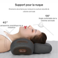Masseur électrique cervicales – Oreiller chauffant avec vibration, étirement du cou et traction dorsale