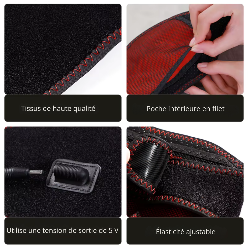 Coussin massant chauffant – Oreiller chauffant pour le cou avec vibration et soulagement