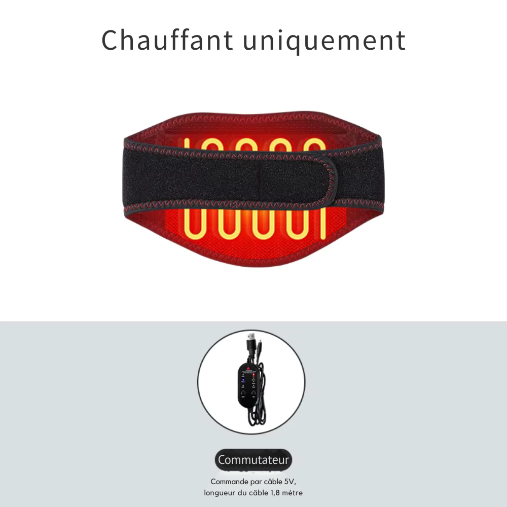 Coussin massant chauffant – Oreiller chauffant pour le cou avec vibration et soulagement