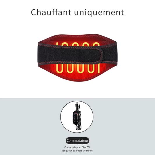 Coussin massant chauffant – Oreiller chauffant pour le cou avec vibration et soulagement