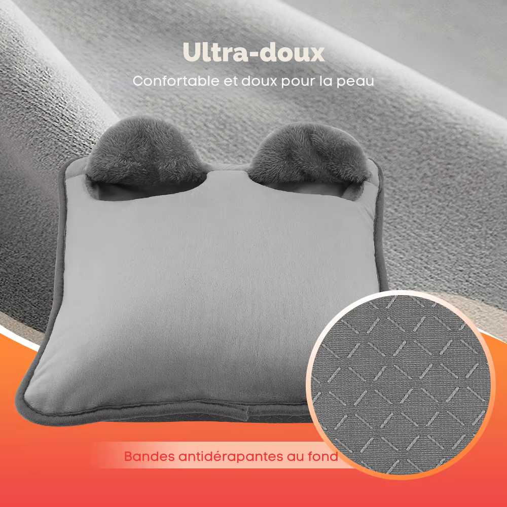 Coussin massant chauffant pieds – Tapis de massage électrique portable, 4 températures, 4 minuteries