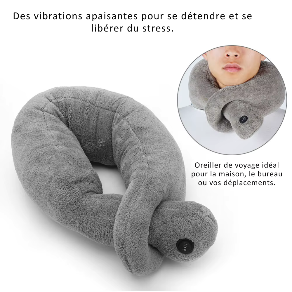 Coussin de massage shiatsu cervical vibrant – Relaxation musculaire & anti-stress