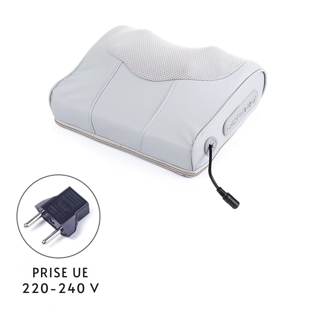 Coussin massage shiatsu – Oreiller électrique pour cou, épaules et dos, relaxation cervicale