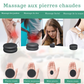 Pierre chaude massage – Set de 10 pierres noires pour massage aux pierres chaudes, relaxation corps et spa