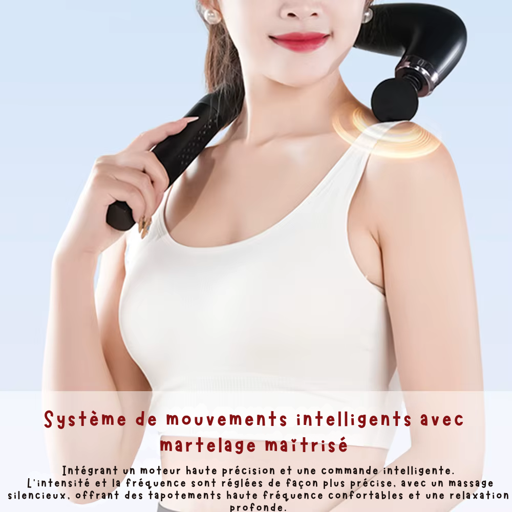 Machine massage électrique – Pistolet de massage fascia intelligent, appareil portatif pour le dos et le corps
