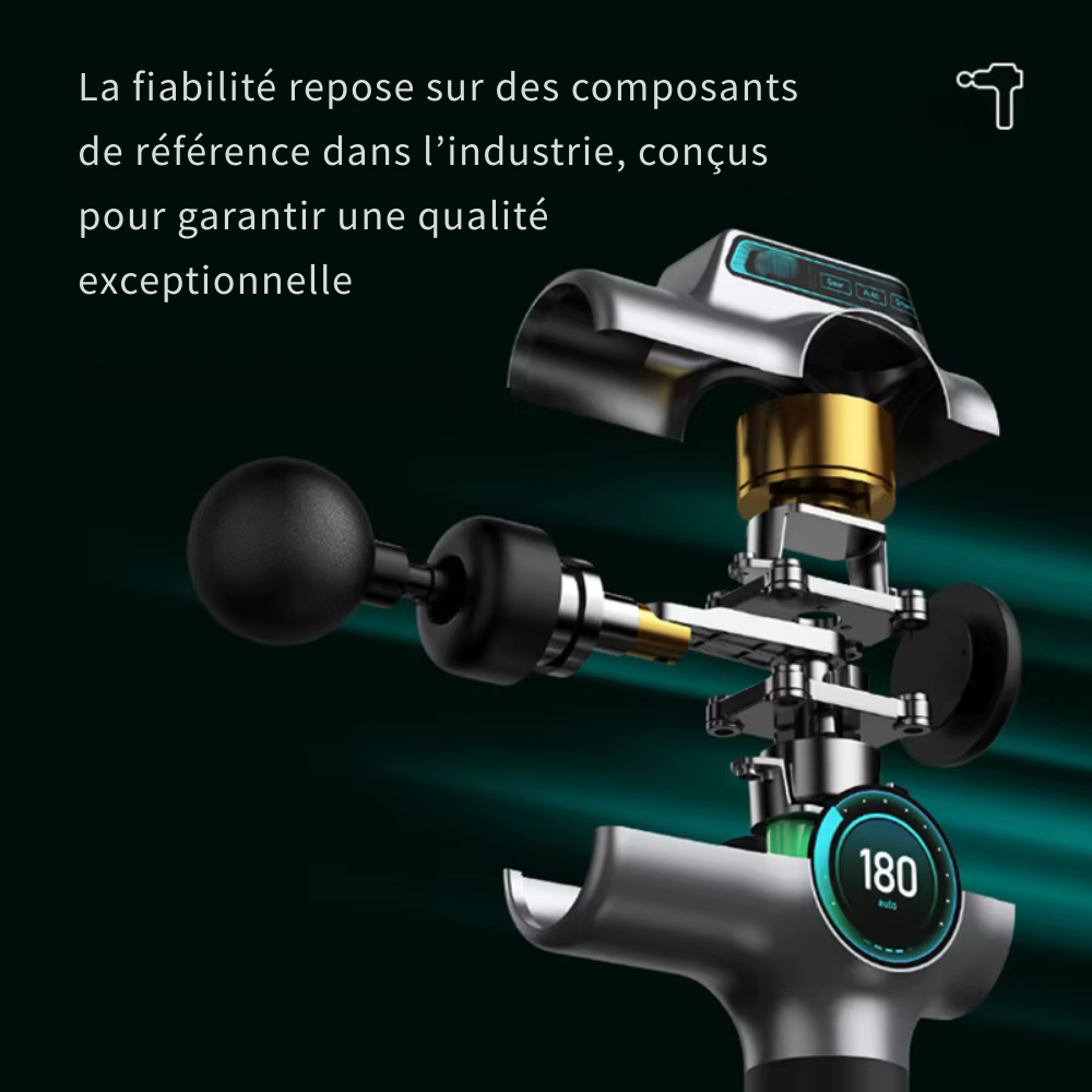 Pistolet massant professionnel 99 vitesses – Massage musculaire pour cou et dos, équipement de fitness et relaxation