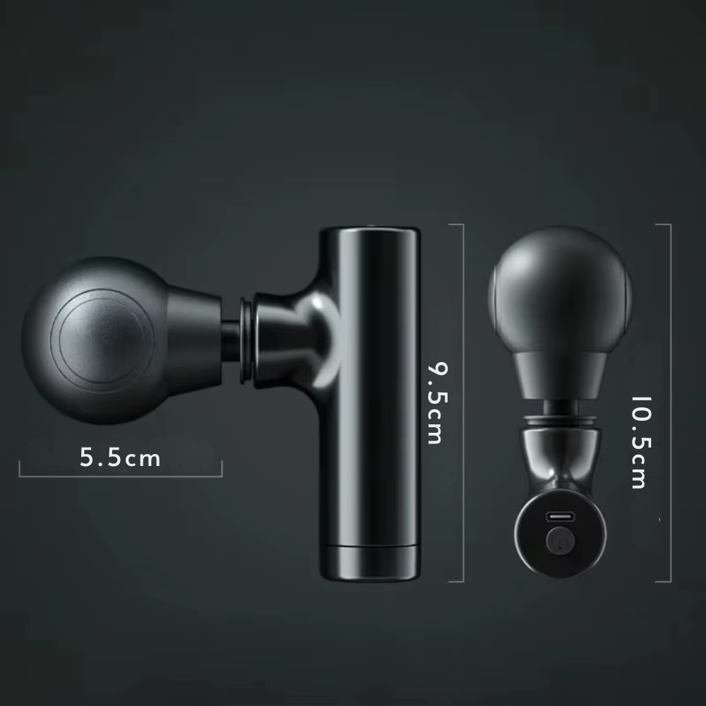Pistolet de massage musculaire rechargeable – Massage profond à percussion, format compact pour dos, cou et corps