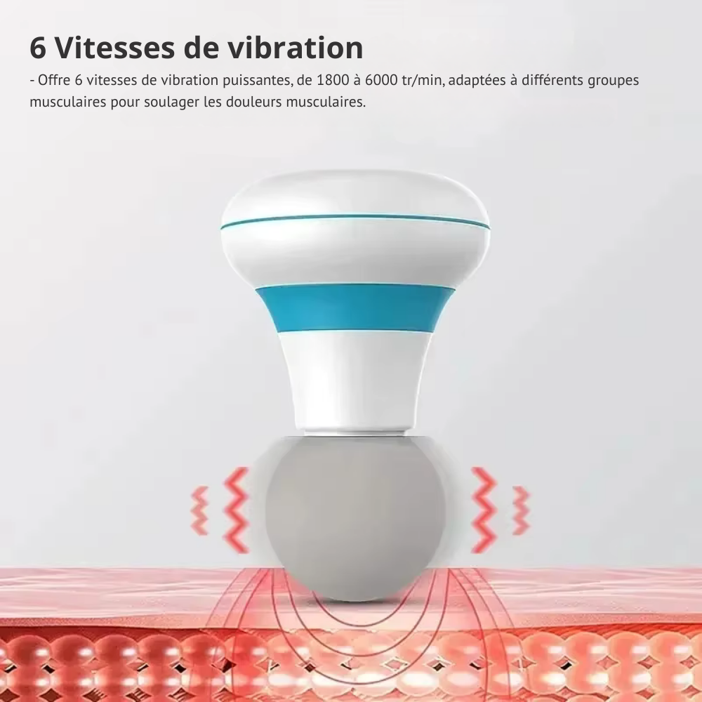 Appareil de massage musculaire portable – Mini pistolet à percussion pour détente des muscles profonds et soulagement des douleurs corporelles