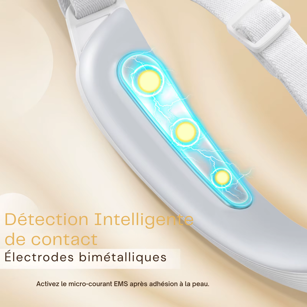 Appareil massage visage – Appareil V lifting électrique avec EMS, 6 modes et 8 niveaux pour raffermissement, double menton et soin facial