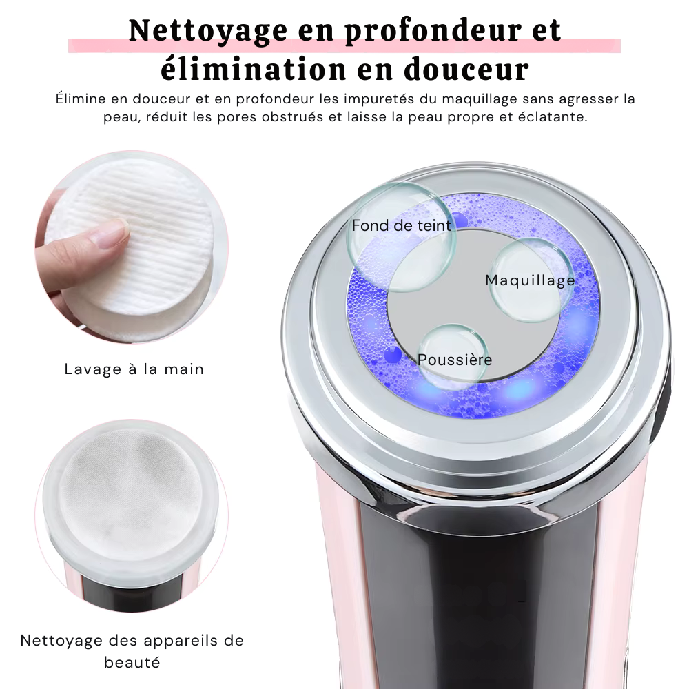 Appareil lifting visage EMS – Massage facial LED, vibration ionique pour raffermissement, lifting et anti-rides