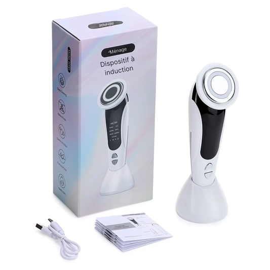 Appareil lifting visage EMS – Massage facial LED, vibration ionique pour raffermissement, lifting et anti-rides