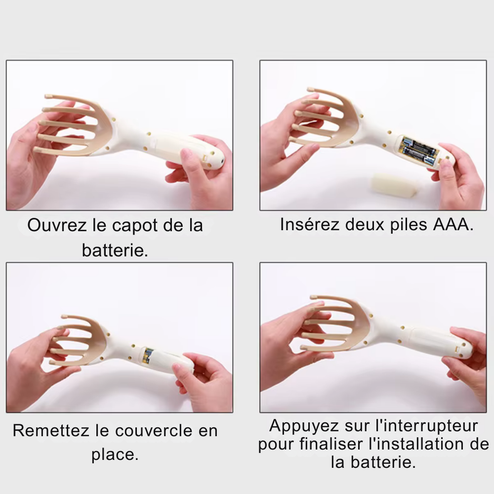 Masseur cuir chevelu électrique à 5 griffes – Appareil de massage relaxant pour la tête, le cuir chevelu et le corps