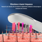 Brosse massage cuir chevelu EMS avec LED – Peigne masseur électrique pour la tête
