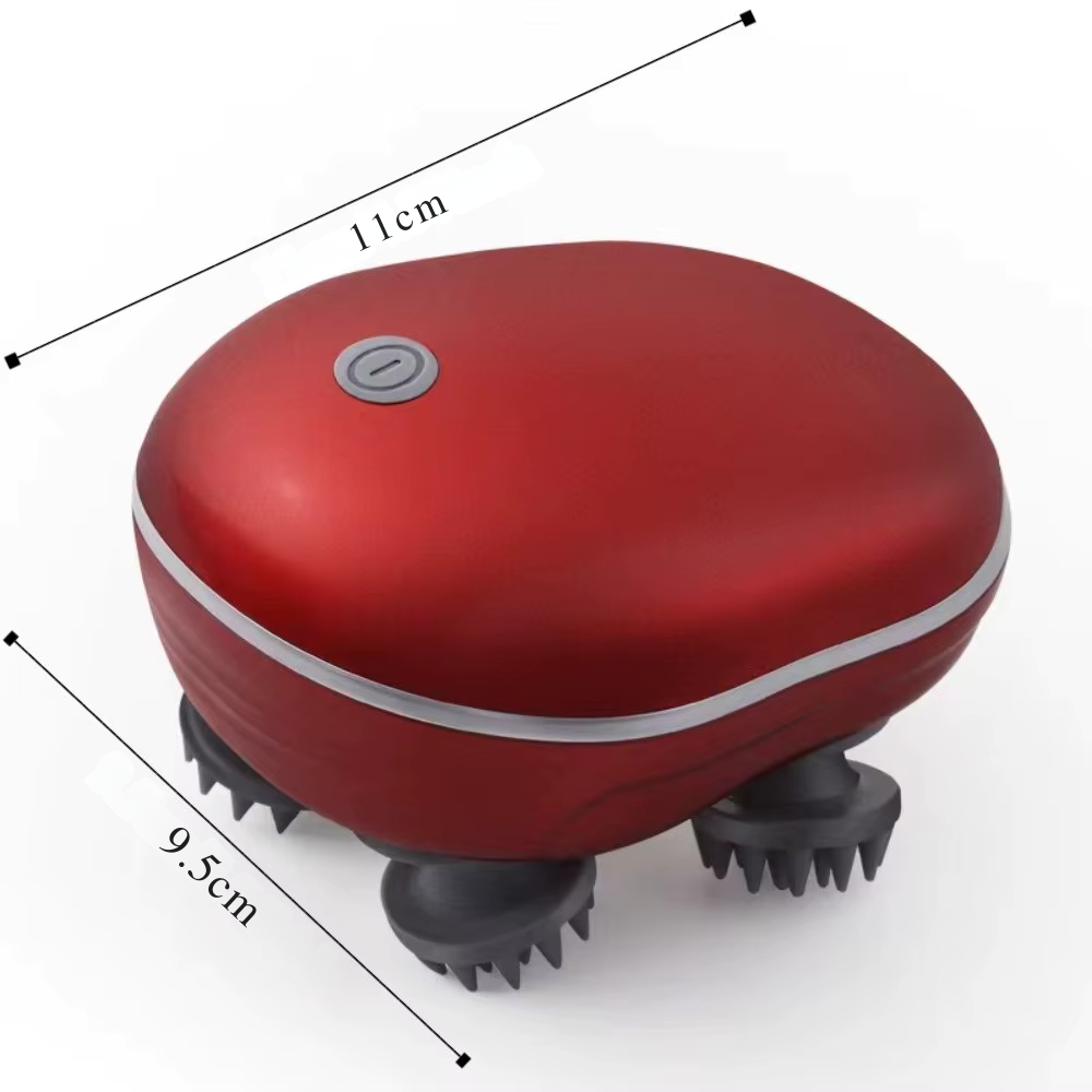 Masseur cuir chevelu électrique portable – Pétrissage et vibration pour détente et relaxation, rechargeable