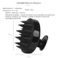 Masseur cheveux en silicone – Brosse de massage du cuir chevelu pour lavage, shampooing et soin capillaire sous la douche