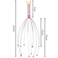Brosse massage cuir chevelu pieuvre en acier inoxydable – Masseur de tête relaxant anti-démangeaisons