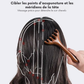 Brosse pour masser cuir chevelu en bois – Peigne de massage méridien antistatique à six griffes