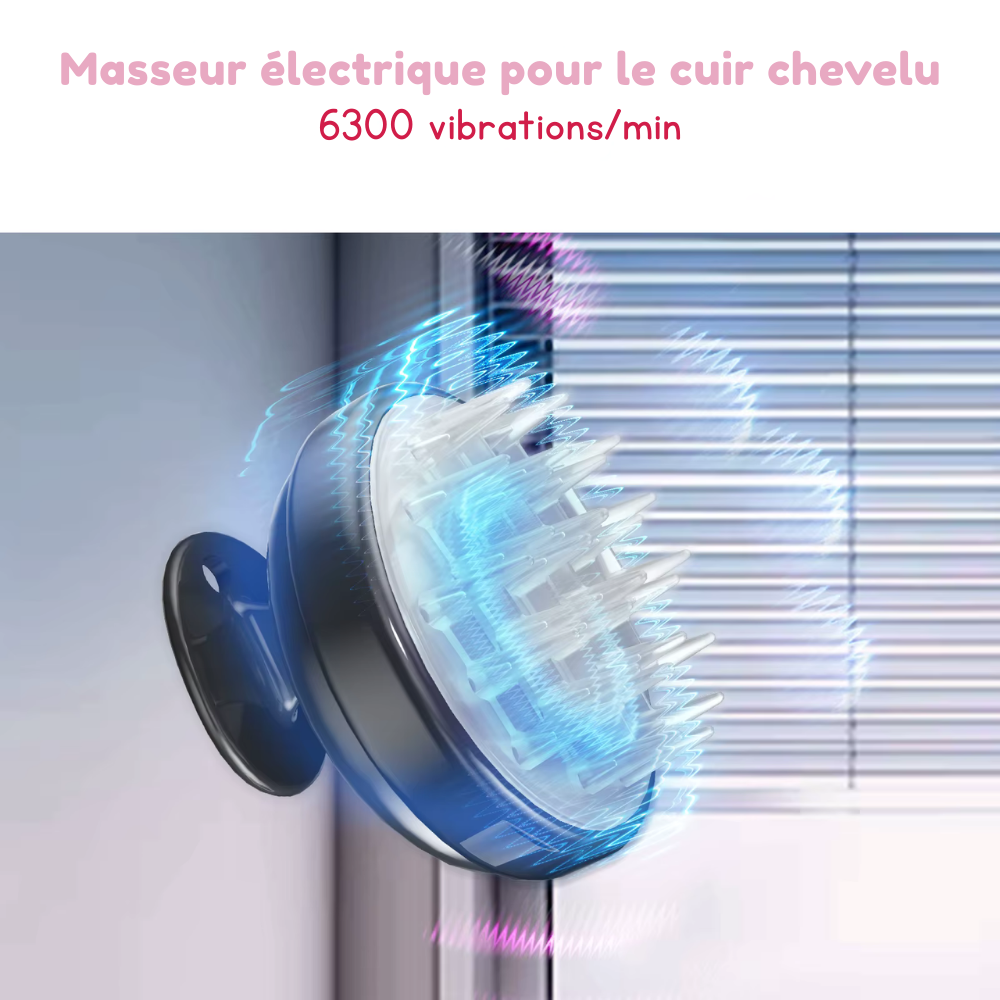 Brosse picot en silicone pour cuir chevelu – Massage doux, croissance des cheveux, élimination des pellicules et shampooing facile