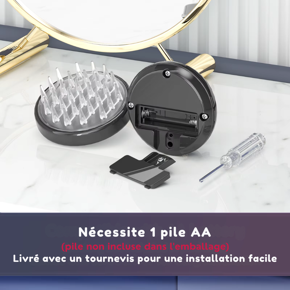 Brosse picot en silicone pour cuir chevelu – Massage doux, croissance des cheveux, élimination des pellicules et shampooing facile
