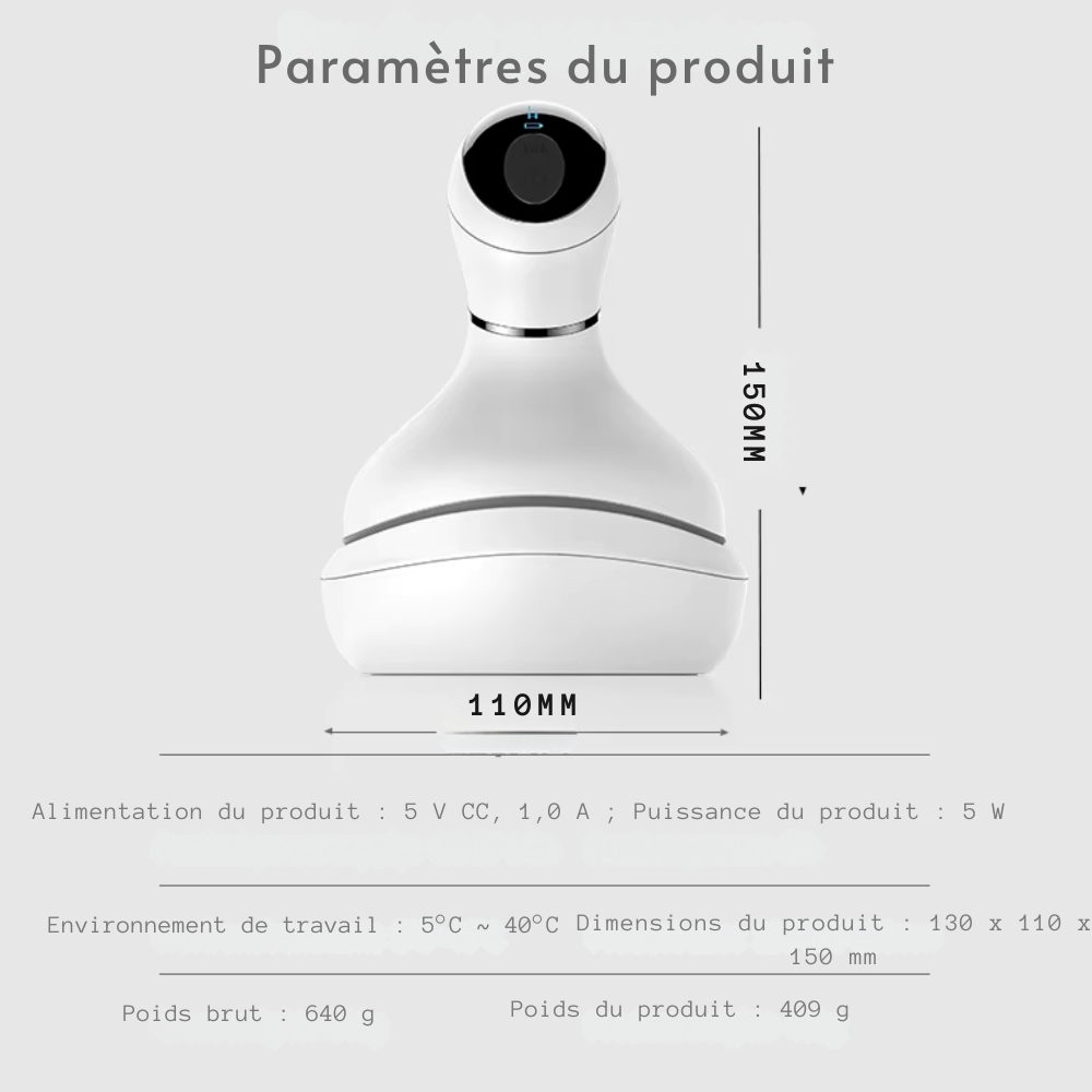 Masseur cuir chevelu électrique – Pétrissage et vibration multifonction, étanche et portable