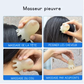 Brosse massage cheveux – Peigne méridien pieuvre à dents larges pour cuir chevelu, cou et dos, massage manuel profond