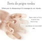 Brosse massage cheveux – Peigne méridien pieuvre à dents larges pour cuir chevelu, cou et dos, massage manuel profond