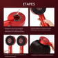 Brosse massage cuir chevelu électrique – Vibration, lumière rouge, croissance des cheveux et applicateur d’huile