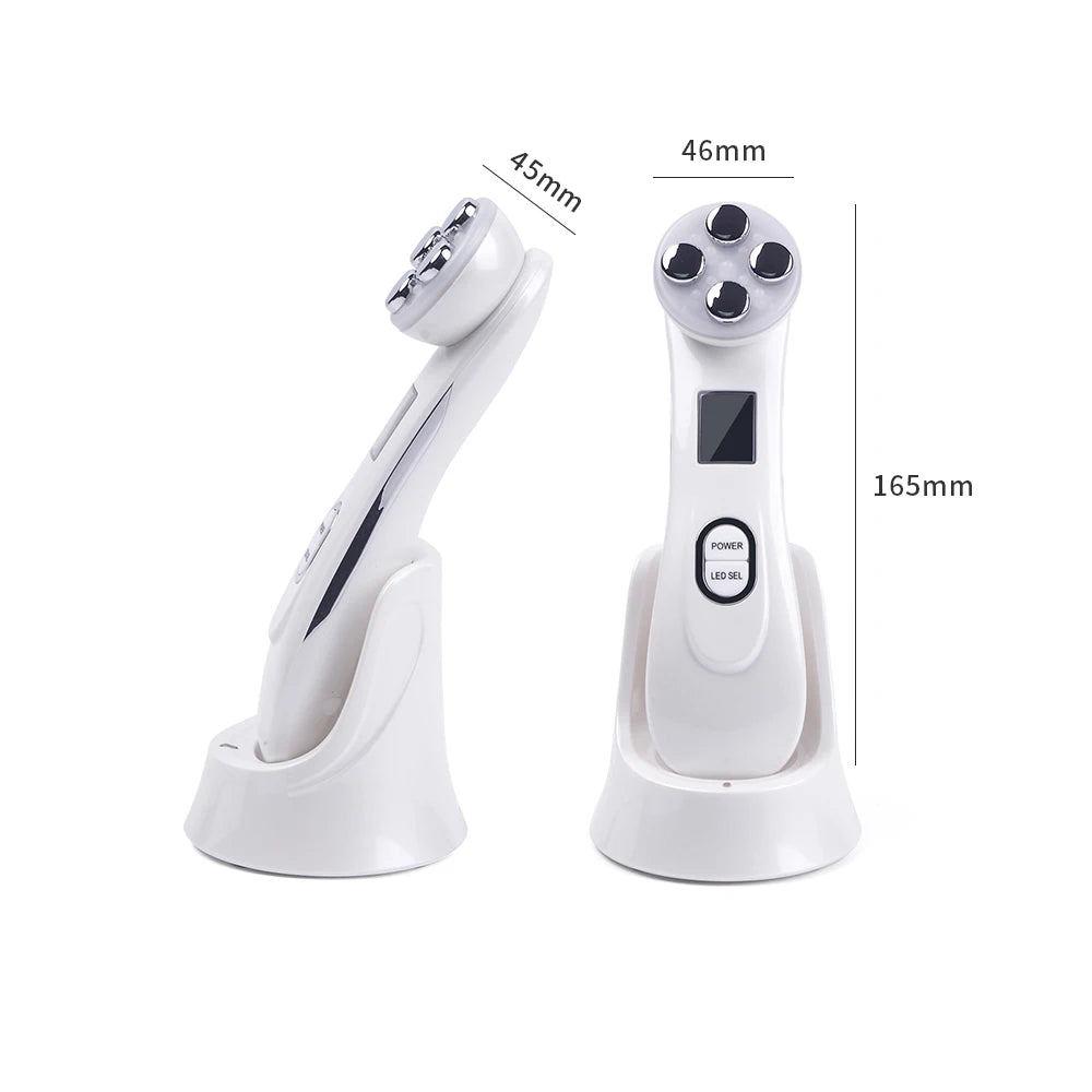Appareil liftant visage EMS à micro-courants – Masseur facial raffermissant avec LED photon pour rajeunissement de la peau