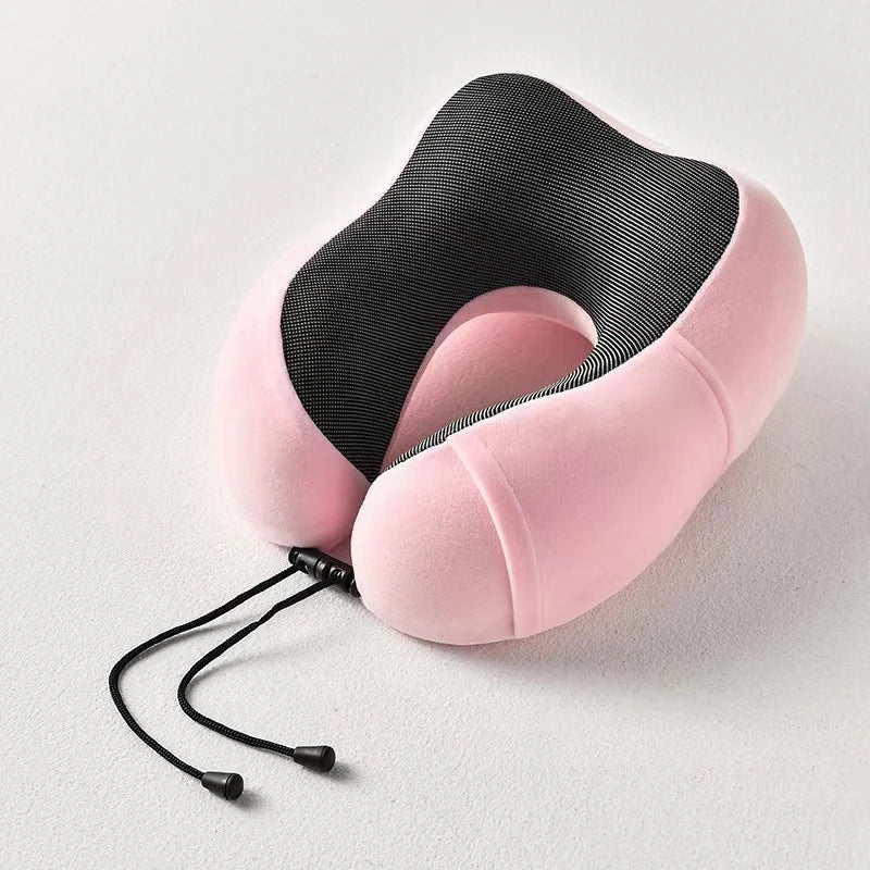 Coussin relaxant – Oreiller cervical en mousse à mémoire en U pour voyage et massage du cou