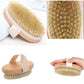 Brosse lymphatique – Exfoliation et massage corps humide/sèche, poils naturels, réduit cellulite et stimule drainage lymphatique
