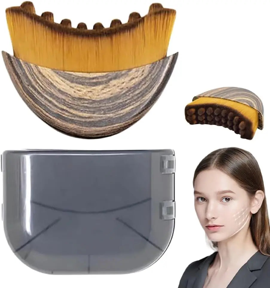 Brosse drainage lymphatique – Massage visage, réduction des poches et fatigue, outil sculptant menton et peau