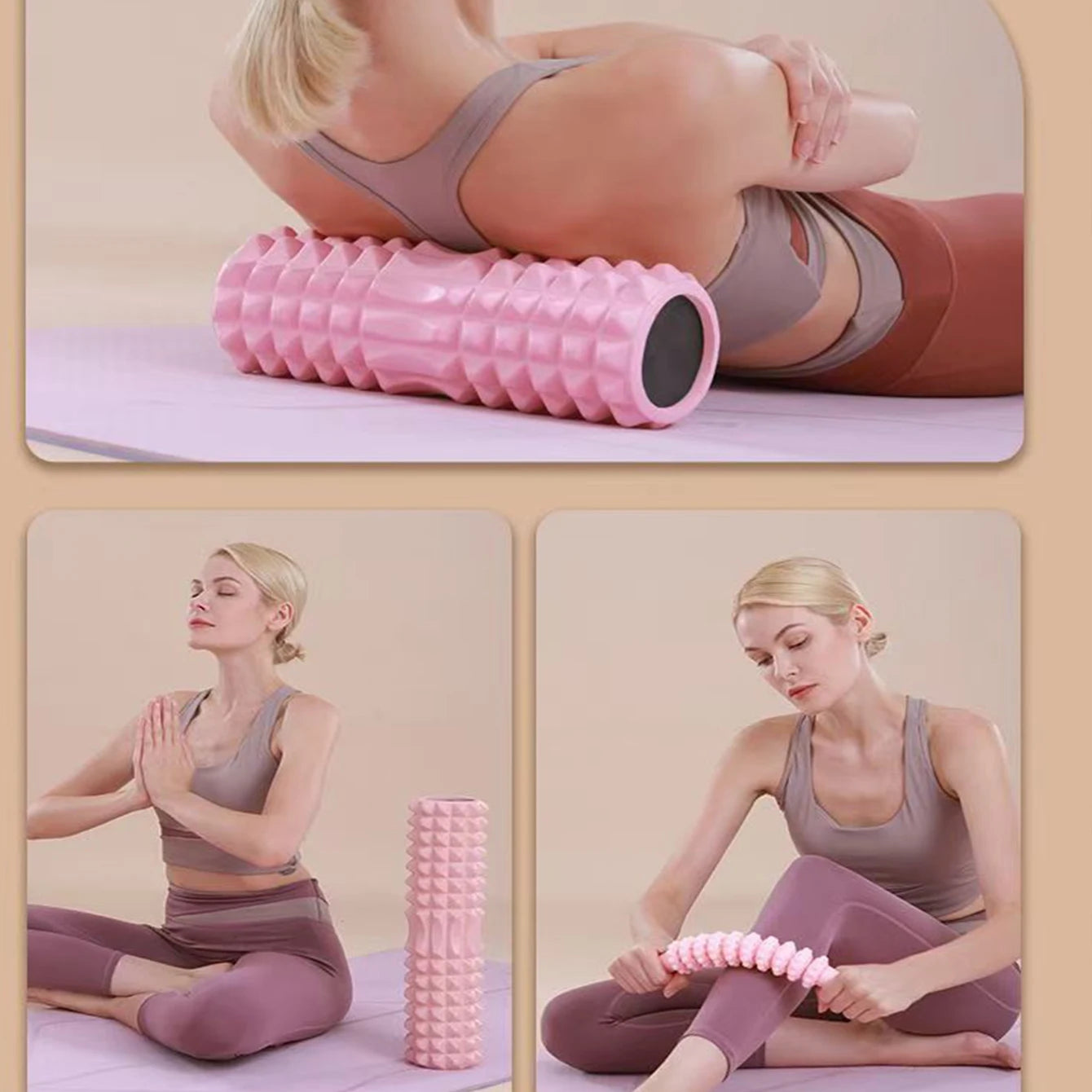 Foam roller en mousse 45 cm – Massage musculaire, Pilates et fitness à domicile