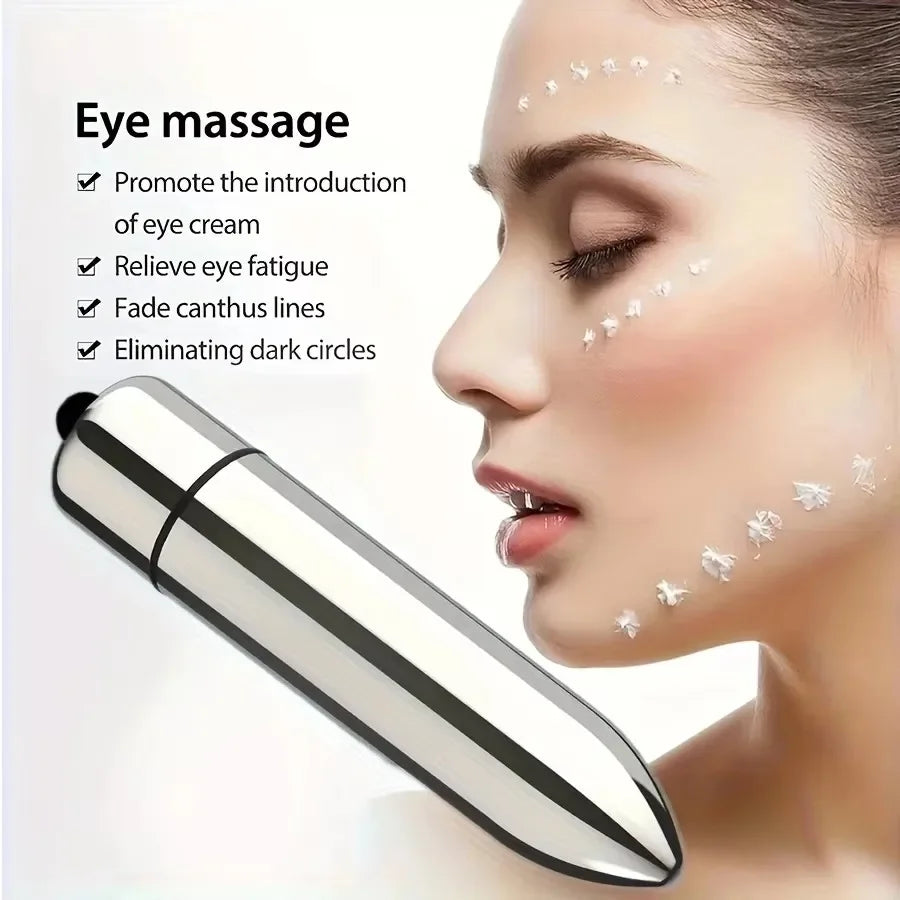 Mini masseur vibrant pour visage et yeux – Appareil portable pour massage facial, absorption des lotions, soins beauté à domicile et en voyage.