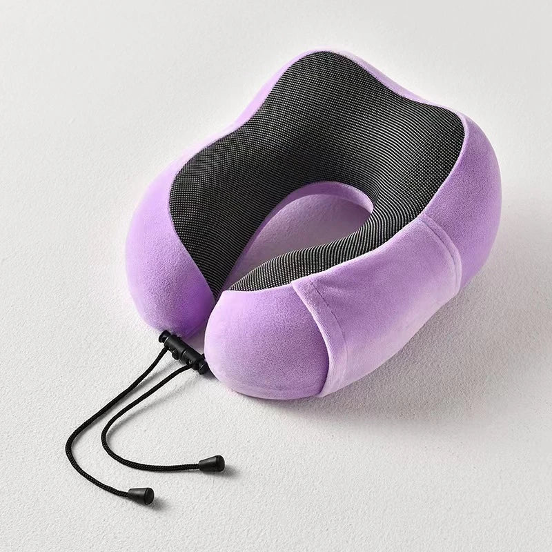 Coussin relaxant – Oreiller cervical en mousse à mémoire en U pour voyage et massage du cou