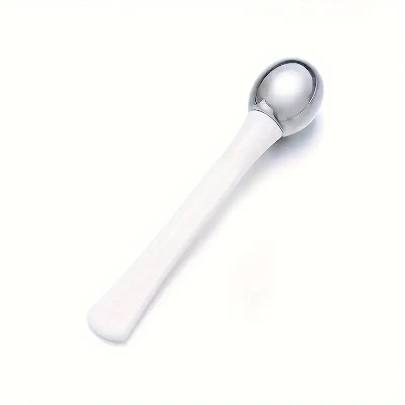 Rouleau Massage Visage Contour des Yeux – Applicateur Crème Anti-Rides en Alliage Doré
