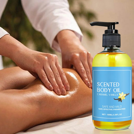 Huile de massage professionnelle à la vanille – hydratante et relaxante pour muscles