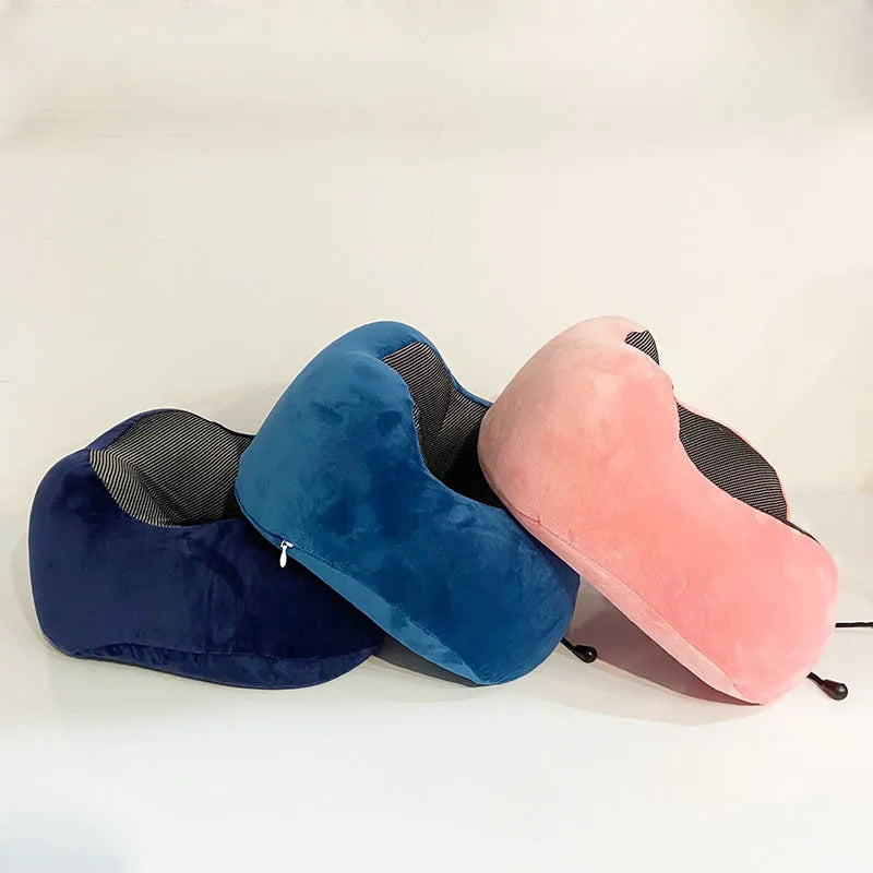Coussin relaxant – Oreiller cervical en mousse à mémoire en U pour voyage et massage du cou