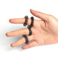 Bague d’acupression – Lot de 5 anneaux noirs et dorés pour massage des doigts, thérapie et relaxation des mains