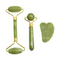 Rouleau de Jade Visage & Gua Sha – Outil Lifting et Massage Spa pour Yeux, Cou et Corps