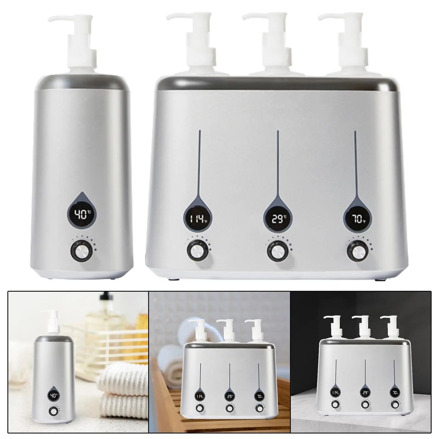Chauffe-huile massage silencieux LED – chauffage rapide automatique pour SPA et salon