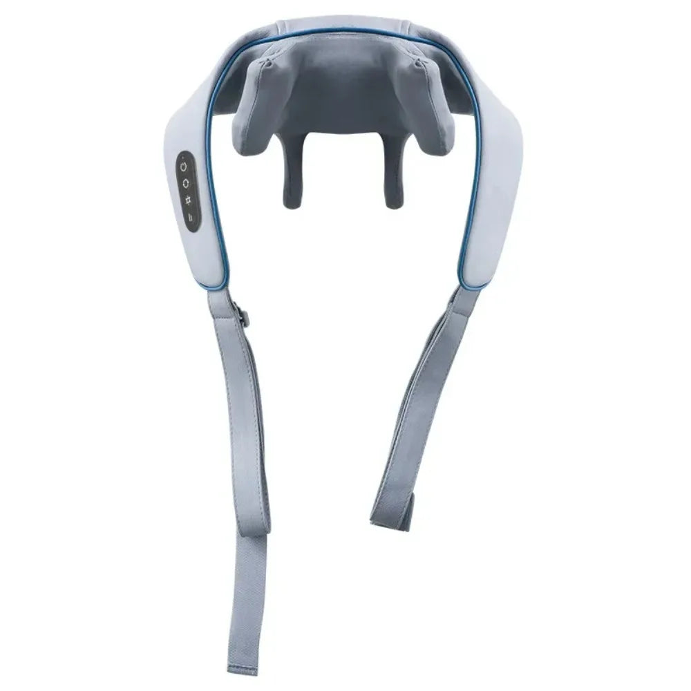 Écharpe de massage chauffante portable – Shiatsu cou et trapèzes, multifonction