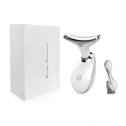 Appareil pour masser le visage – EMS microcourants, anti-âge, lifting visage et cou avec lumière rouge pour raffermissement et soin de la peau