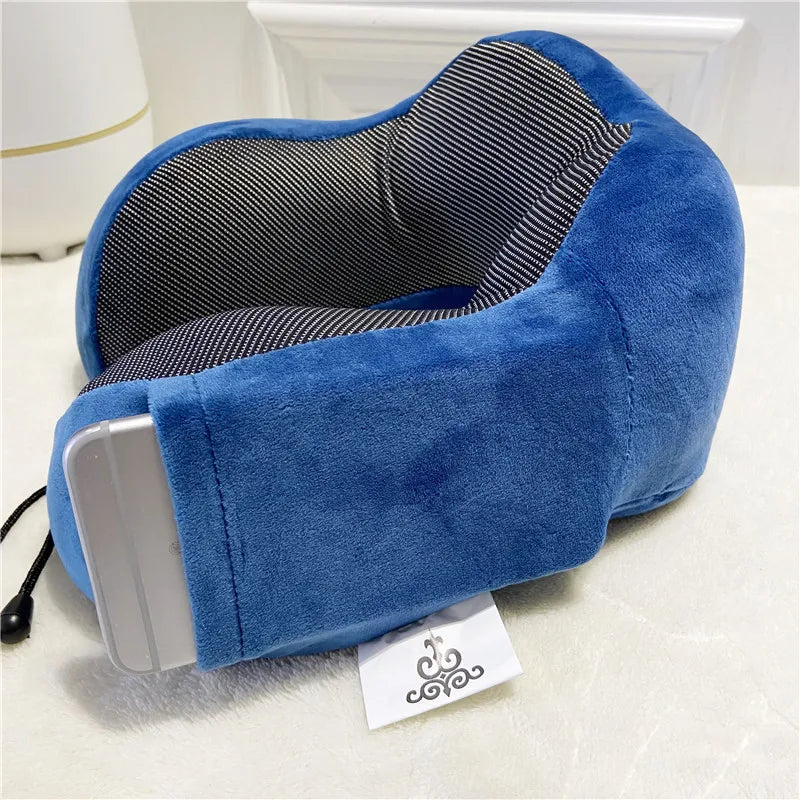 Coussin relaxant – Oreiller cervical en mousse à mémoire en U pour voyage et massage du cou