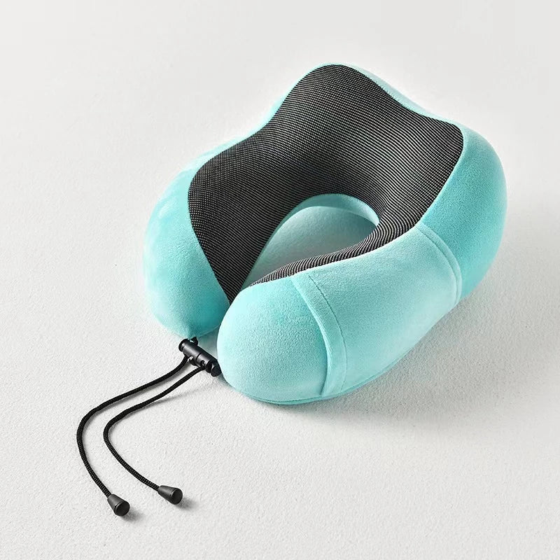 Coussin relaxant – Oreiller cervical en mousse à mémoire en U pour voyage et massage du cou