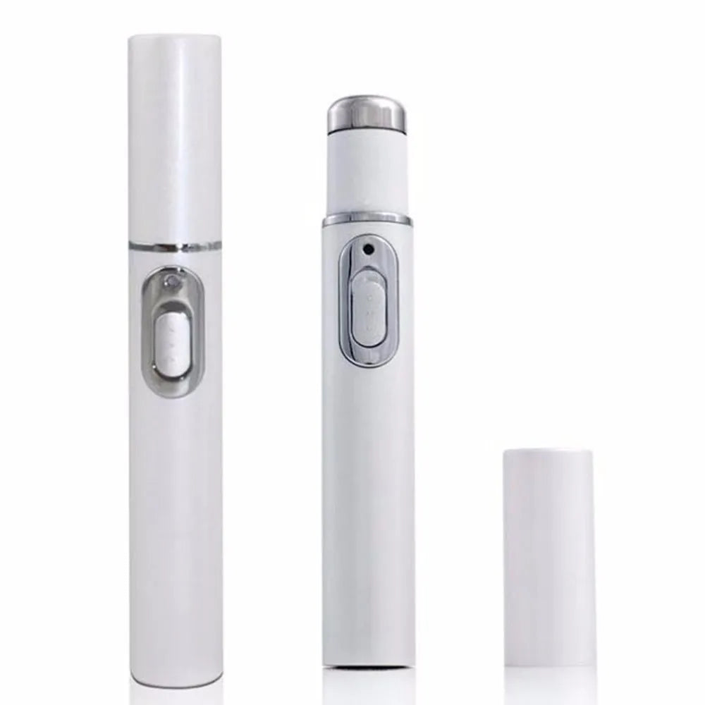 Stylo anti-acné LED à lumière bleue – Appareil de photothérapie visage pour traitement des imperfections, cicatrices et rides